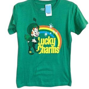 Lucky Charm green Tee Women Luv short sleeve  leprechaun st patricks day size XS
